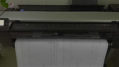 Sheets of paper coming out of the printer Stock Footage 332653860