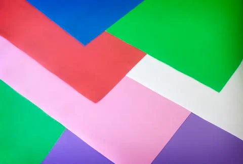 Sheets of paper in different colors. Foto stock
