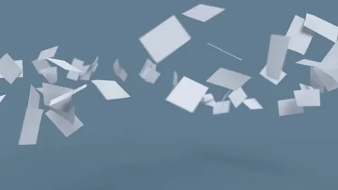 Sheets of paper flying in a circle Stock Footage 192273513