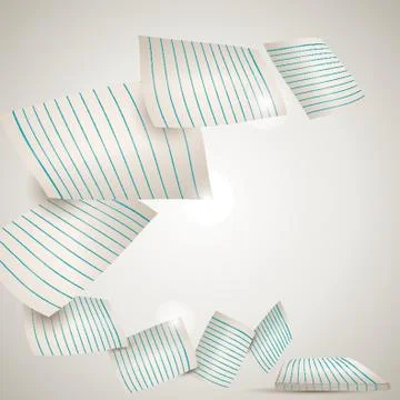 Sheets Of Paper Flying Stockillustratie