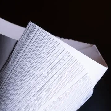 Sheets of paper rolled Stock Photos