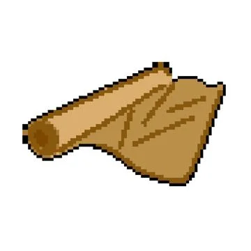 Sheets parchment paper pixel art vector illustration Stock Illustration