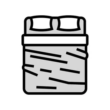 Sheets silk bed color icon vector illustration Stock Illustration