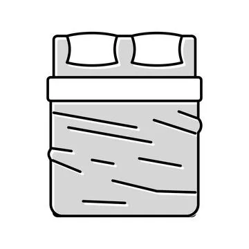 Sheets silk bed color icon vector illustration Stock Illustration