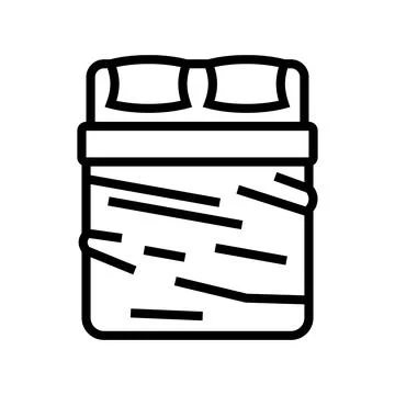Sheets silk bed line icon vector illustration Stock Illustration