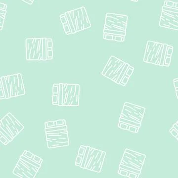 Sheets silk bed line seamless pattern Stock Illustration