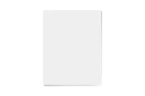 Sheets of white and craft paper A4 or A5 with shadows isolated on a white Stock Photos