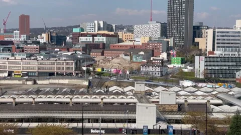 The Sheffield City Skyline Stock Footage 152556930