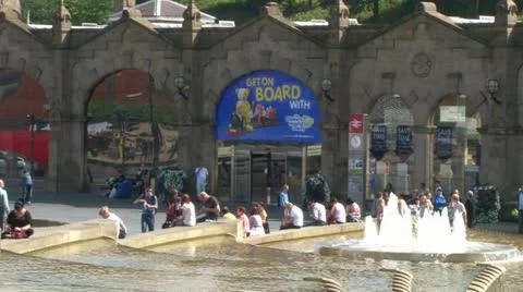 Sheffield Sheaf Square Stock Footage 12364324