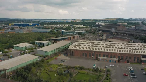 SHEFFIELD, UK - 2ND AUGUST 2019: Aerial footage of Sheffield City Stock Footage 113482714