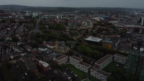 Sheffield, UK - Drone View 360 6 0346 库存影片 252208012