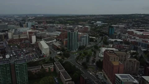 Sheffield , UK - Drone View Circle 库存影片 252204649