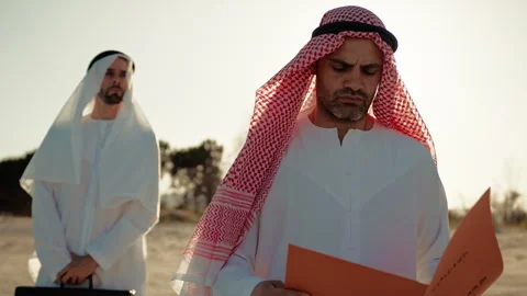 Sheik Opening The Secret Folder To Read Stock Footage 301935431