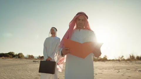 Sheik Reading The Project Document Inside The Folder Stock Footage 278407388