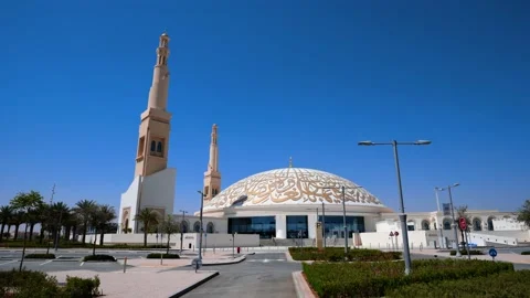Sheikh Khalifa Bin Zayed mosque in Al Ain city of the Abu Dhabi Emirate Stock Footage 151991166