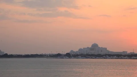 Sheikh Palace in Abu Dhabi, UAE Stock Footage 70590499
