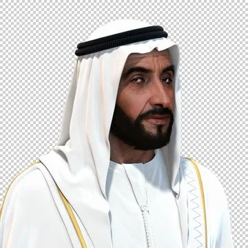 Sheikh Zayed 3D rendering Portrait Stockfoto's