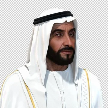 Sheikh Zayed 3D rendering Portrait Stockfoto's