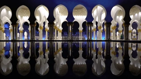 Sheikh Zayed Bin Sultan Al Nahyan Mosque, Abu Dhabi, United Arab Emirates, UAE Video stock 76100798