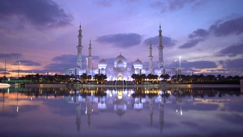 Sheikh Zayed Bin Sultan Al Nahyan Mosque, Abu Dhabi, United Arab Emirates, UAE Stock-Footage 76103494