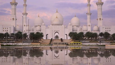 Sheikh Zayed Bin Sultan Al Nahyan Mosque, Abu Dhabi, United Arab Emirates, UAE Stock Footage 76104121