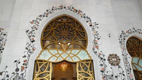 Sheikh Zayed Bin Sultan Al Nahyan Mosque. Stock Footage 111060545