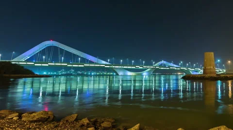 sheikh zayed bridge night