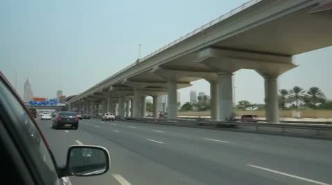 Sheikh Zayed Fahrt fast Motion  50p Stock Footage 12188987