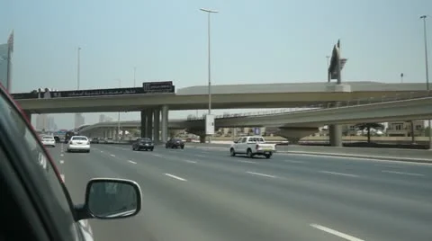 Sheikh Zayed Fahrt Teil fast Motion  50p Stock Footage 12189073