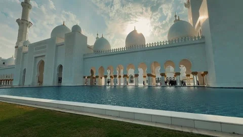 Sheikh Zayed Grand Mosque 12 Stock Footage 327472470