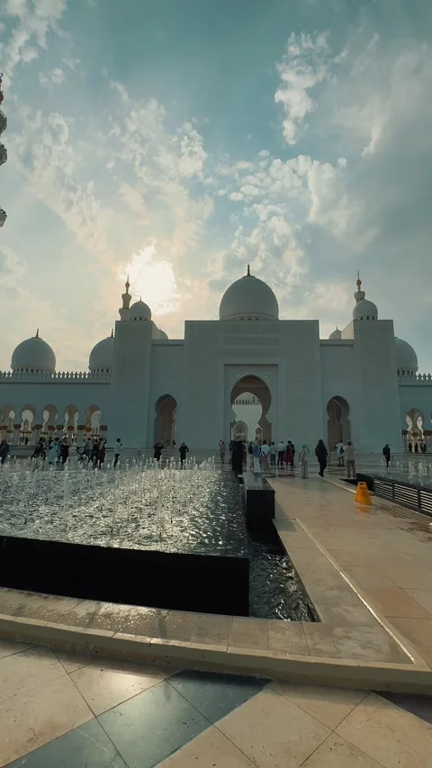 Sheikh Zayed Grand Mosque 13 Stock Footage 327472473
