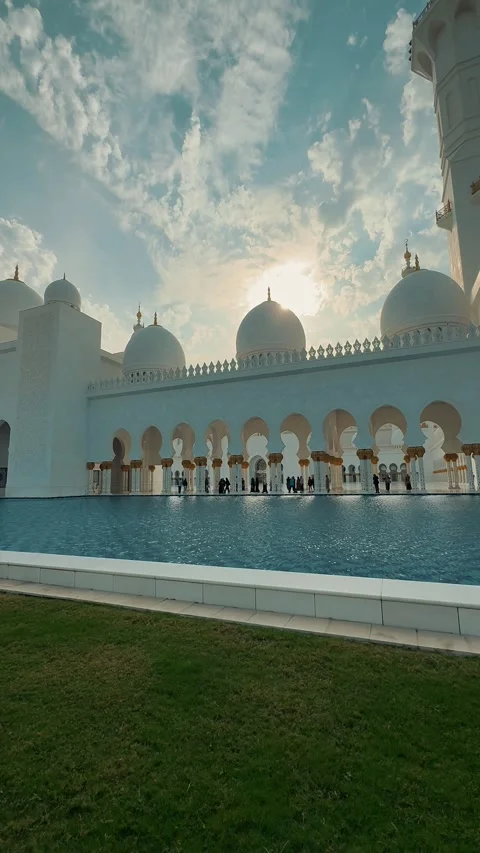 Sheikh Zayed Grand Mosque 14 Stock Footage 327472486