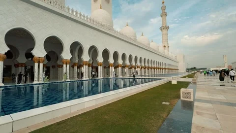 Sheikh Zayed Grand Mosque 15 Stock Footage 327472485