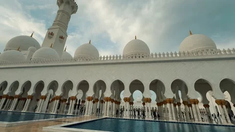 Sheikh Zayed Grand Mosque 16 Stock Footage 327472489