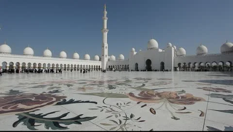 Sheikh Zayed Grand Mosque in Abu Dhabi, UAE 库存影片 10708986