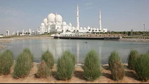 Sheikh Zayed Grand Mosque in Abu Dhabi, UAE Stock Footage 10722147