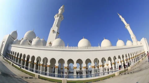 Sheikh Zayed Grand Mosque Abu Dhabi UAE Stock Footage 45812744