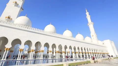 Sheikh Zayed Grand Mosque Abu Dhabi UAE Stock Footage 45817866