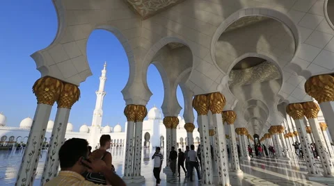 Sheikh Zayed Grand Mosque Abu Dhabi UAE Stock Footage 45818028