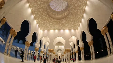 Sheikh Zayed Grand Mosque Abu Dhabi UAE Stock Footage 45818434