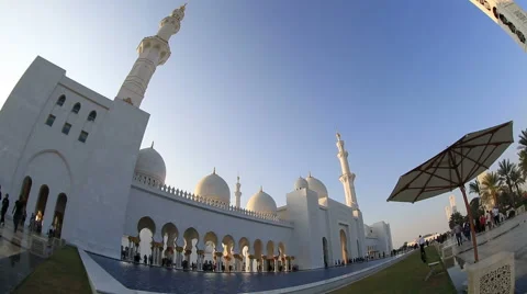 Sheikh Zayed Grand Mosque Abu Dhabi UAE Stock Footage 45819488
