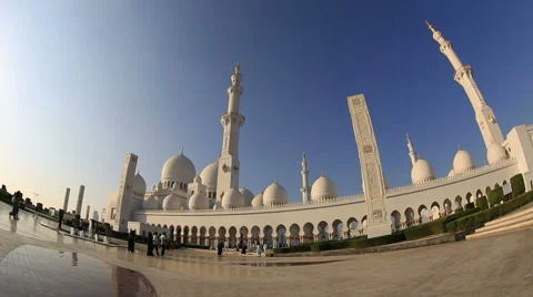 Sheikh Zayed Grand Mosque Abu Dhabi UAE Stock Footage 45819634
