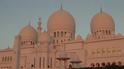 Sheikh Zayed Grand Mosque - Abu Dhabi Stock Footage 58253605