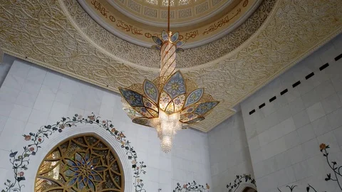 Sheikh Zayed Grand Mosque Abu Dhabi interior 4K Stock Footage 102537584