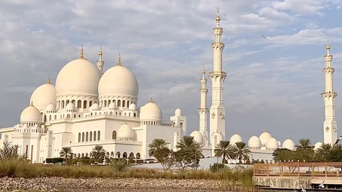 Sheikh Zayed Grand Mosque Abu Dhabi United Arab Emirates Stock Footage 122441797