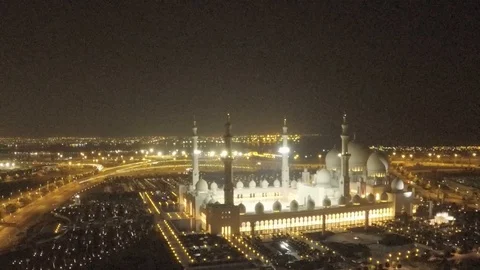 Sheikh Zayed Grand Mosque , Abu Dhabi, United Arab Emirates Stock Footage 128937445