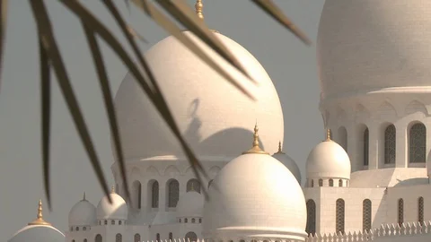 Sheikh Zayed Grand Mosque , Abu Dhabi, United Arab Emirates Stock Footage 128940272
