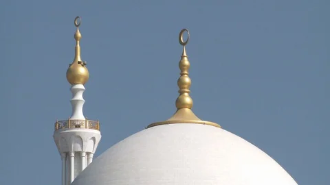 Sheikh Zayed Grand Mosque , Abu Dhabi, United Arab Emirates Stock Footage 128940284