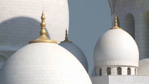 Sheikh Zayed Grand Mosque , Abu Dhabi, United Arab Emirates Stock Footage 128940294