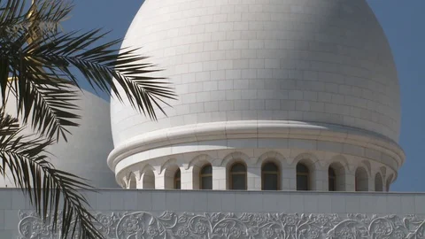 Sheikh Zayed Grand Mosque , Abu Dhabi, United Arab Emirates Stock Footage 128940356
